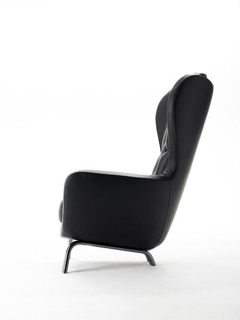 Opinion Ciatti Стеганое кожаное кресло с подлокотниками Bergere Guelfo sun-id-1454736 - Вид №3