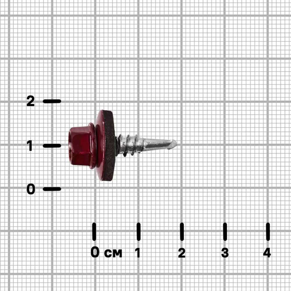 Саморезы кровельные по металлу DILWIS с буром 5.5x19 мм RAL 3005 16 шт STLM-2176795 - Вид №2