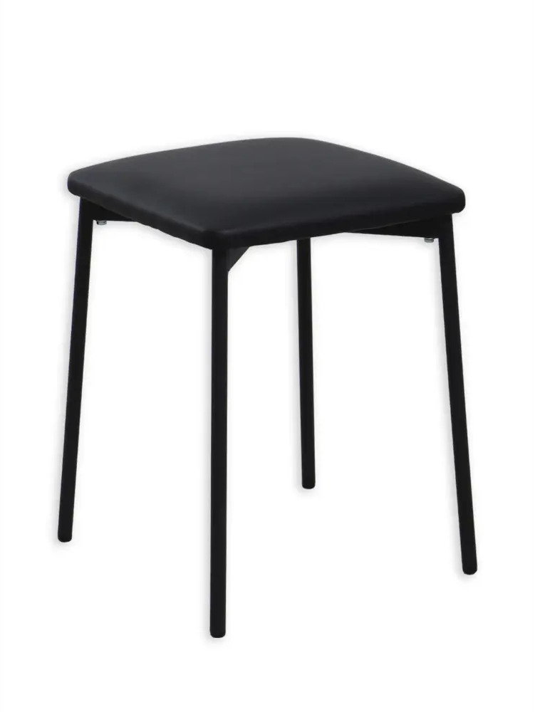 91798766 Мягкий табурет Estente 33x44x33 см 1 шт эко-кожа цвет черный STLM-1093198