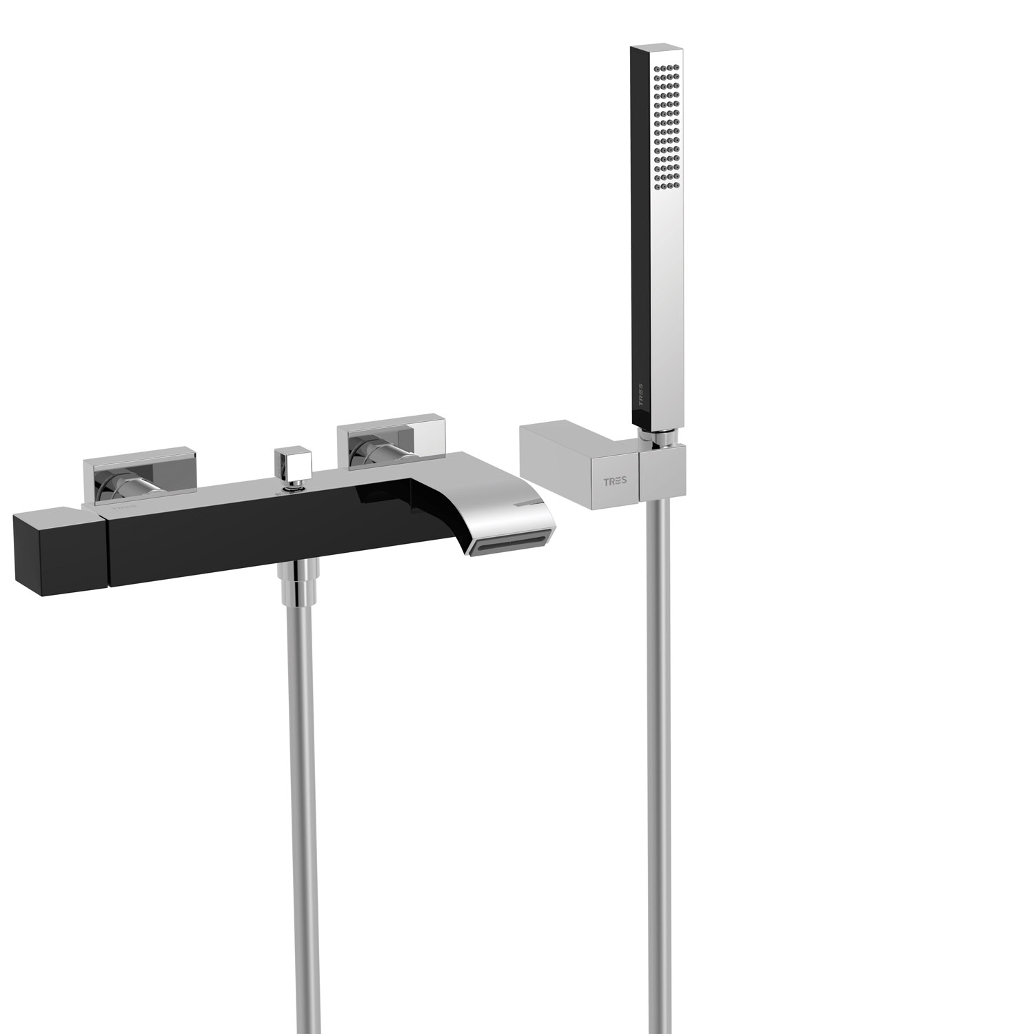 Настенный смеситель CUADRO с одной ручкой для ванны и душа-60717002 TRES 