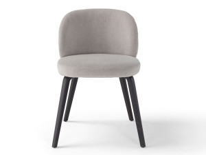 Стул из ткани или кожи с деревянной основой