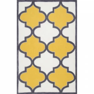 Ковер Trelli желтый 200х280 DOLLY CAPRETS ДИЗАЙНЕРСКИЕ, ТРЕЛЬЯЖНЫЙ УЗОР 015152 Белый;желтый