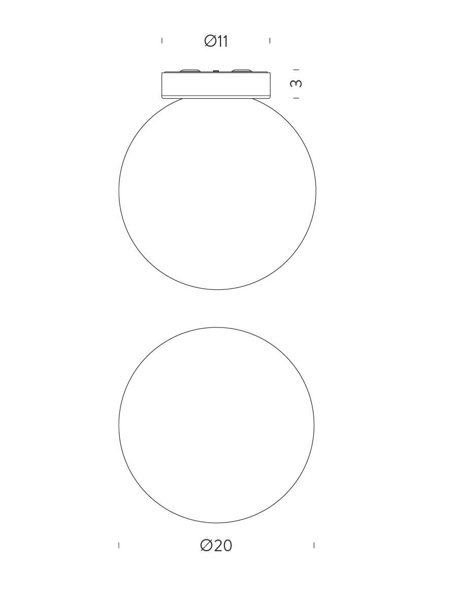 Потолочный светильник из дутого стекла с регулируемой яркостью NEMO астероид ARCH-00150762 - Вид №3