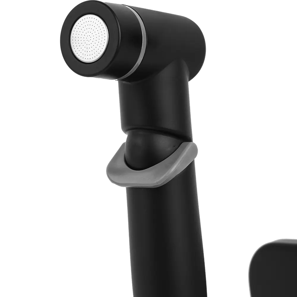 Смеситель с гигиеническим душем Lemark Solo LR7165BL однорычажный цвет черный STLM-2166020 - Вид №2