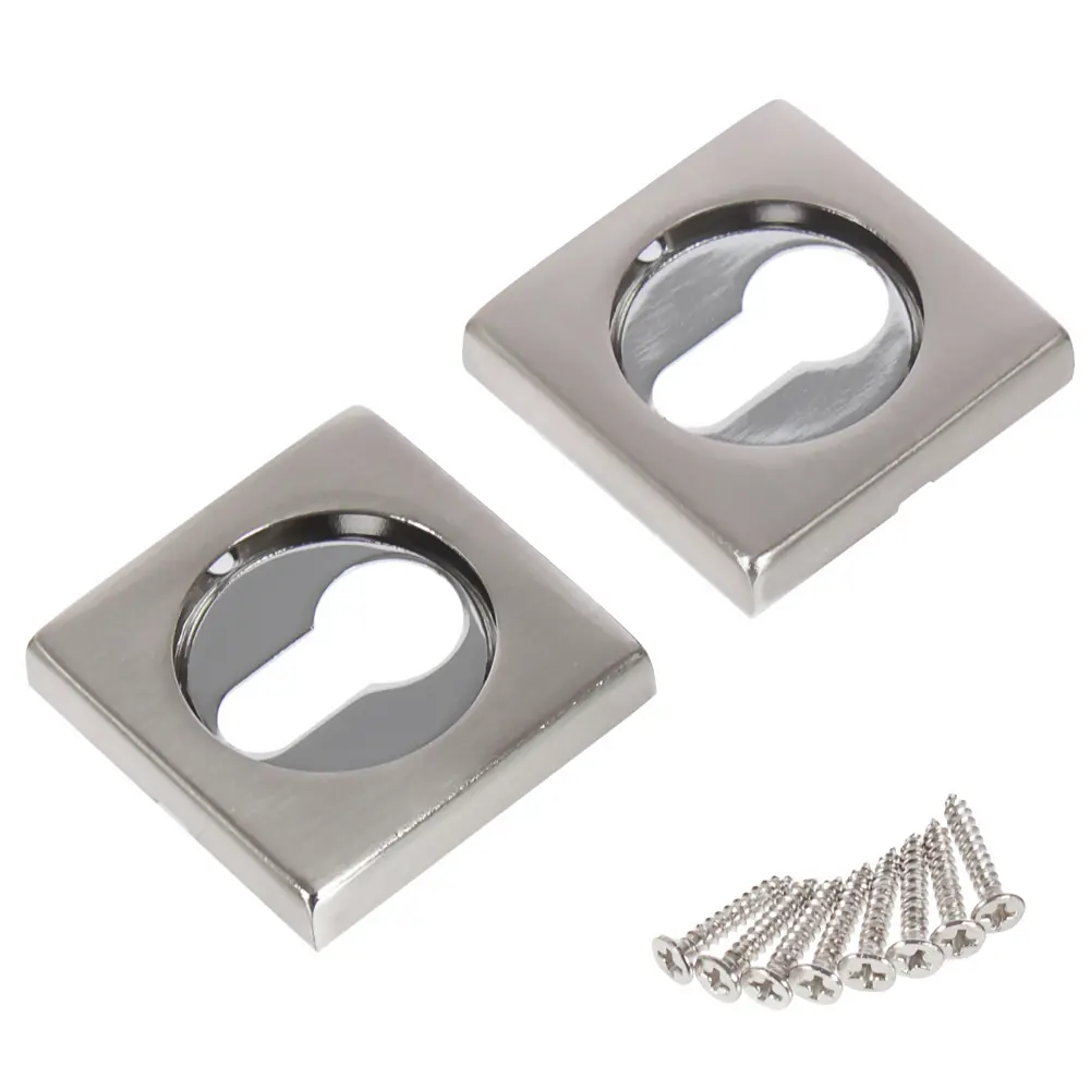 Накладка на цилиндр Inspire 54 мм сталь сатинированное покрытие цвет никель 2 шт. 18827621 STLM-2102589  - Вид №1