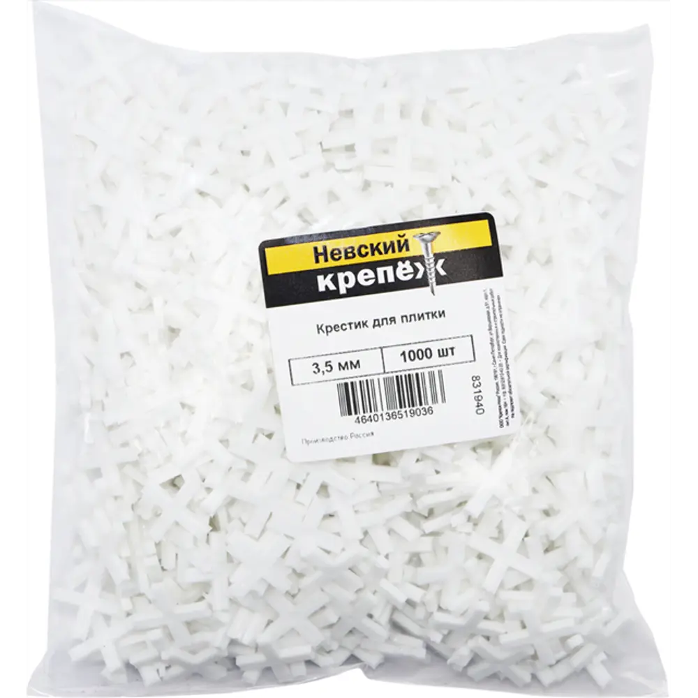 Крестики для плитки 3.5 мм 1000 шт НЕВСКИЙ КРЕПЕЖ STLM-2088670