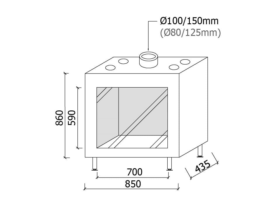Газовый закрытый камин Metalfire Avenue Plus ARCH-00142183 - Вид №2