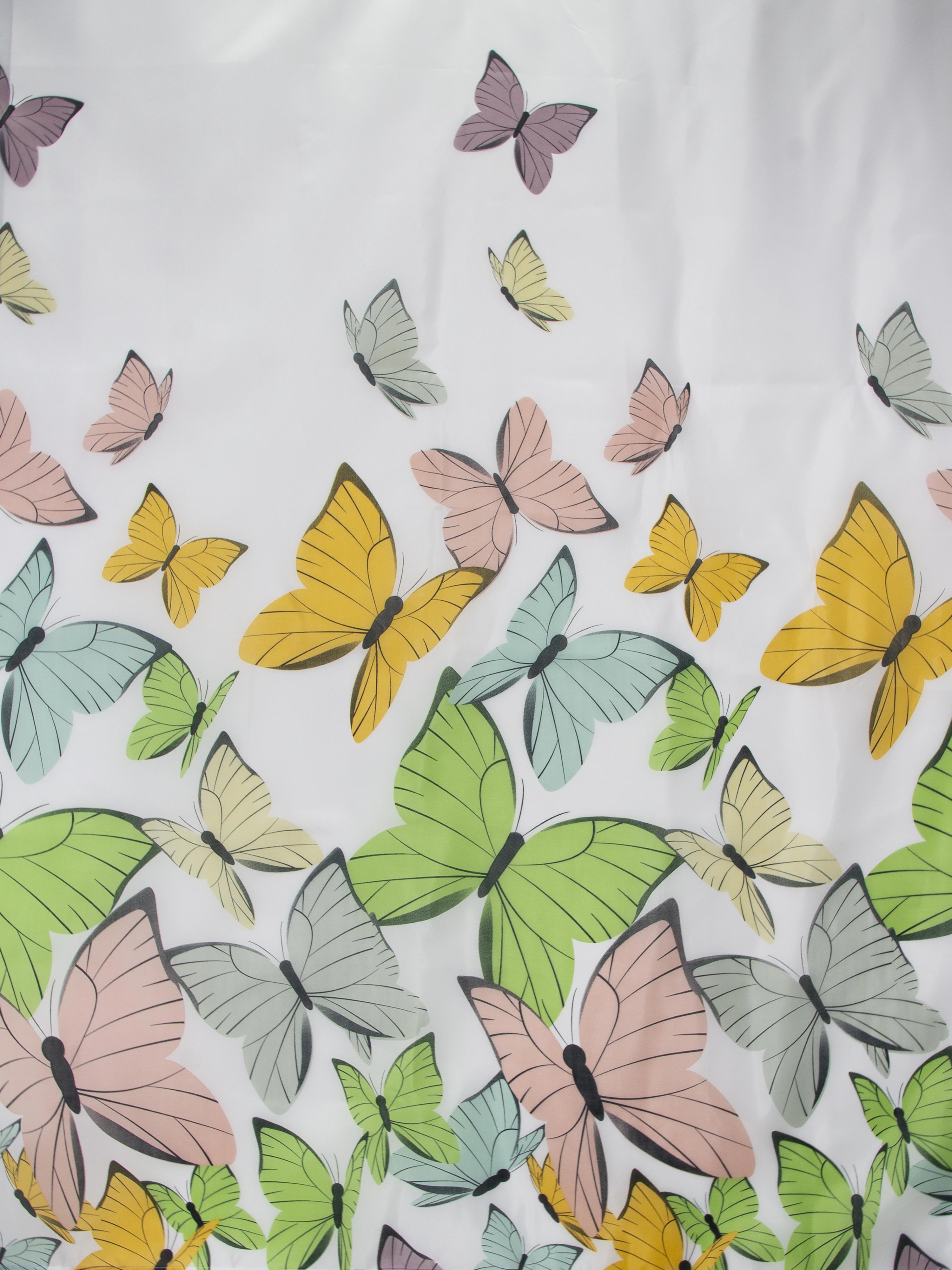 93743052 Штора для ванной комнаты BUTTERFLY 210273 180х180 см Шторка для ванной STLM-0564799 UNISTOR