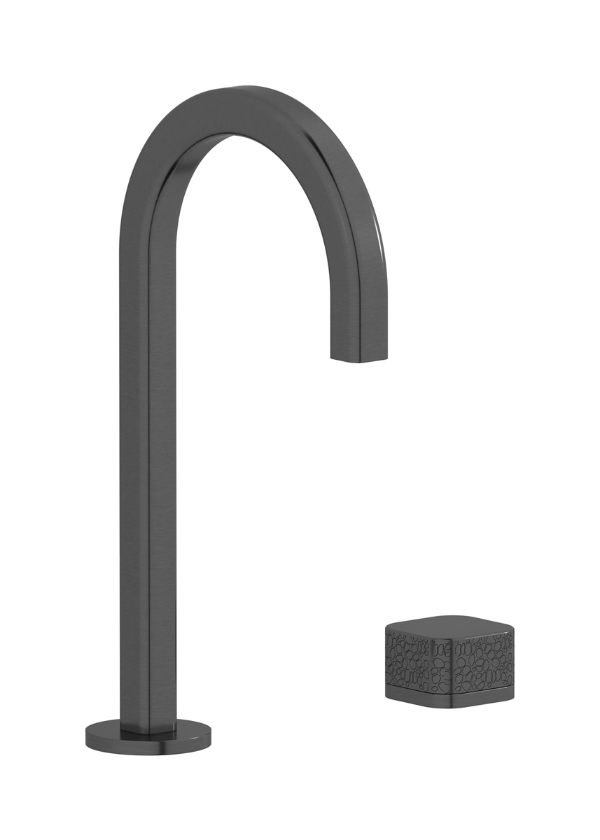 Смеситель для раковины на 2 отверстия WE ARE IB eo394cs_4 Brushed Black Chrome Elio