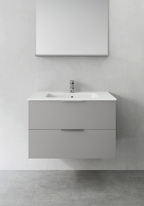 1390236 Шкаф Для Умывальника Компактная Форма Серый 800 Hafa Серый 