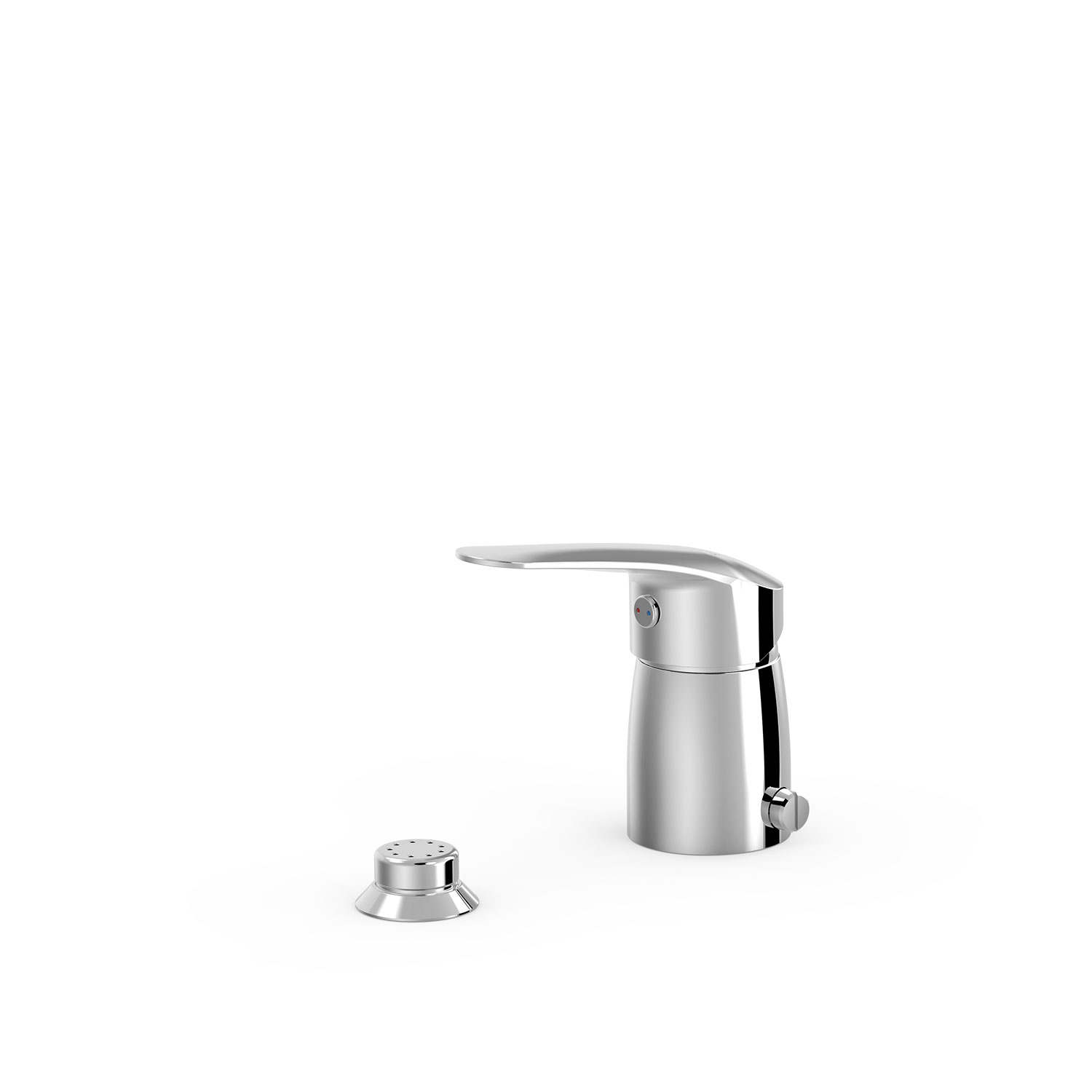 ОСНОВАНИЕ ПЛЮС смеситель для биде с одной ручкой и переходом в маленький душ-21613010 TRES Base