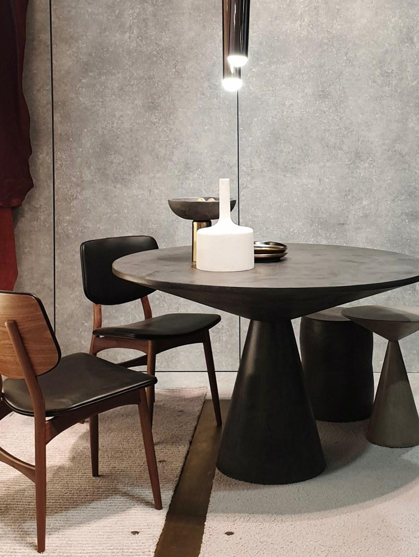 HMD INTERIORS Круглый обеденный стол из фанерованной древесины по контракту Lola sun-id-1447117 - Вид №1