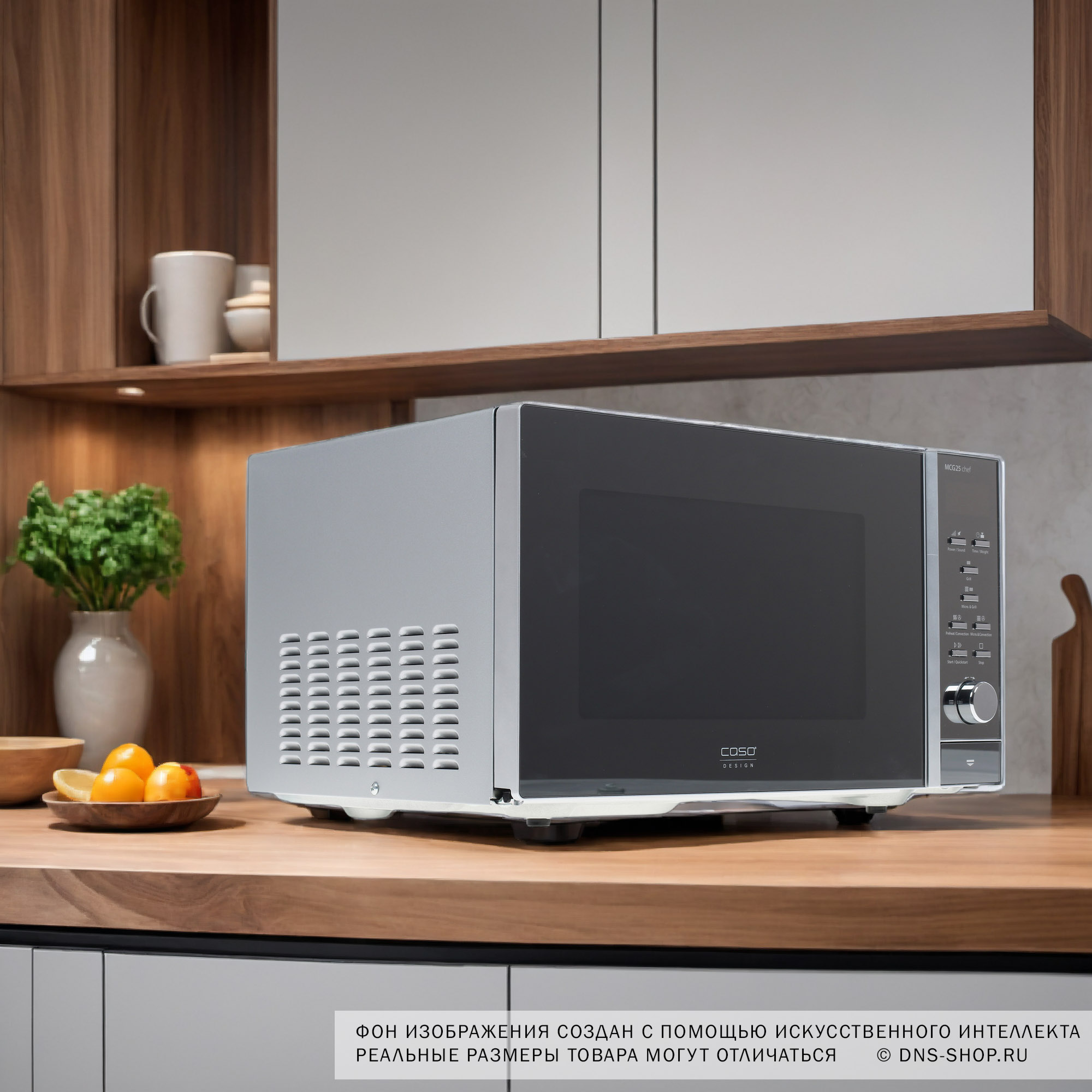 1117021 Микроволновая печь CASO MCG 25 Chef зеркальный, серебристый STDN-0013097 - Вид №8