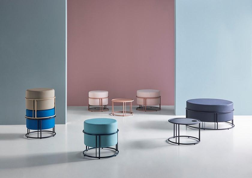 Mobboli Низкий круглый журнальный столик из стали с эпоксидной краской Up Up50tab, up90tab - Вид №1