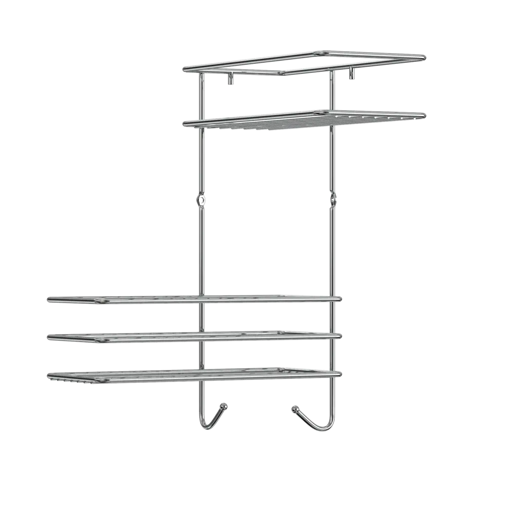 Полка настенная угловая двойная Lemer Soul 22.5x35x22.5 см металл цвет хром 83744061 STLM-2201526