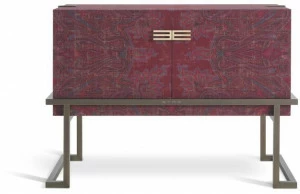 ETRO Home Interiors Комод с распашной дверцей из металла и ткани Kolkata