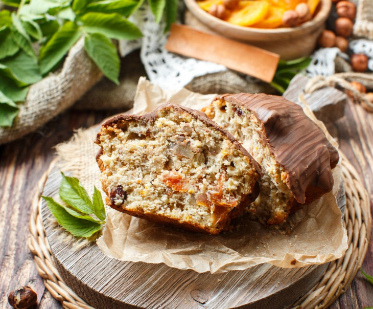 6378 Кекс с сухофруктами и орехами в молочном шоколаде Вкусляндия  - Вид №1