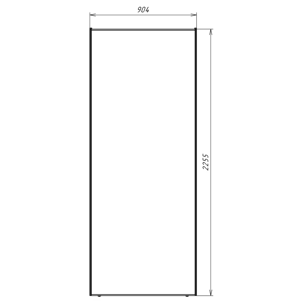 Дверь-купе KONSENSA 225.5x90.4 см МДФ цвет кашемир профиль черный узкий STLM-2168754 - Вид №14