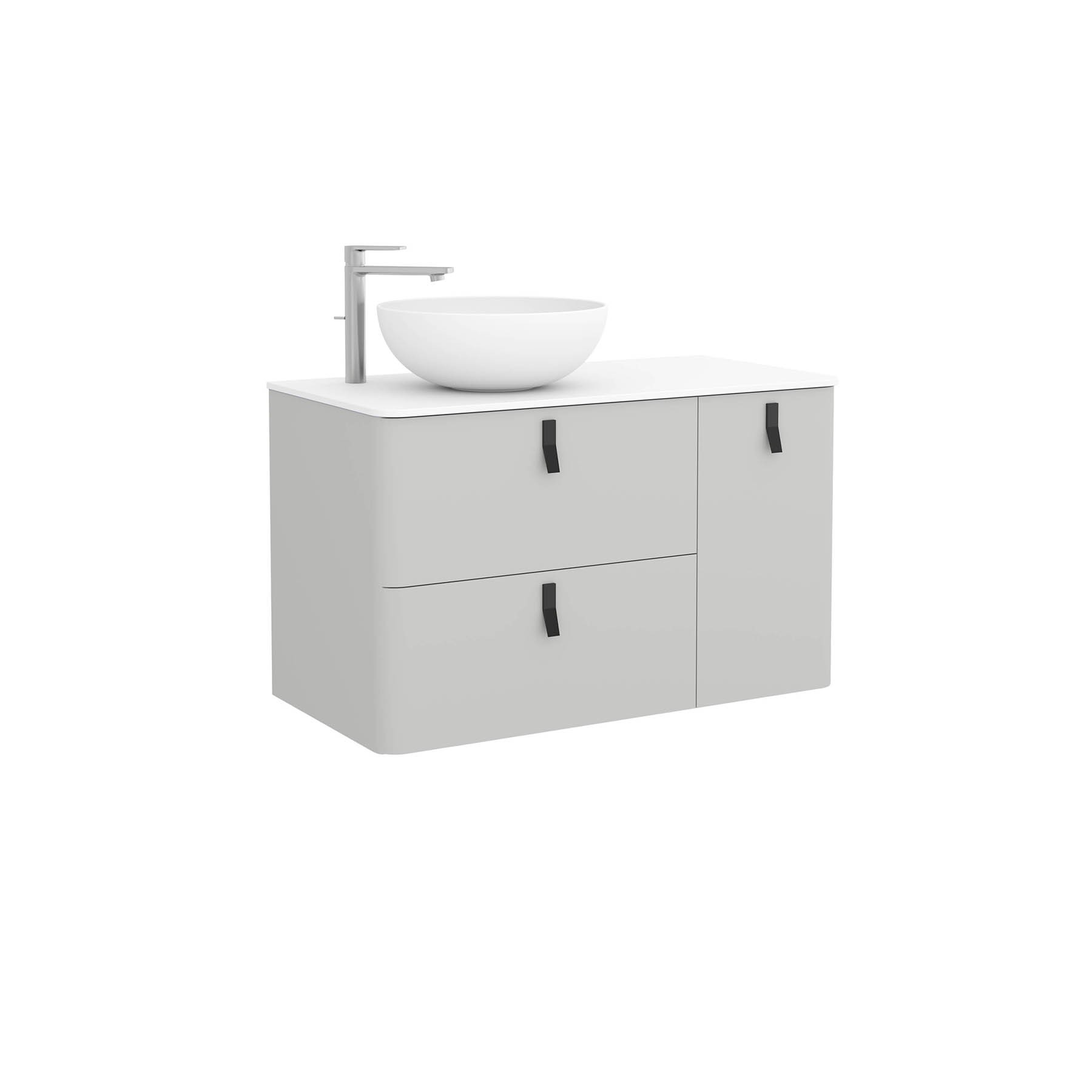 24607 SALGAR Мебель для умывальника UNIIQ 900 правая ALMENDRA Альмендра  - Вид №2