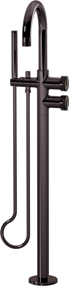 E-11554-R1OB-L1BK-OX Смеситель напольный отдельностоящий (внешняя часть) GRAFF MOD+