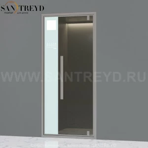 Effegibi OMNIASTEAM TOUCH Стеклянная правая дверь со встроенным парогенератором. Отделка: алюминий. Мощность: 4,5 кВт. Размер: длина 93 см, высота 202 см OT.88.45R