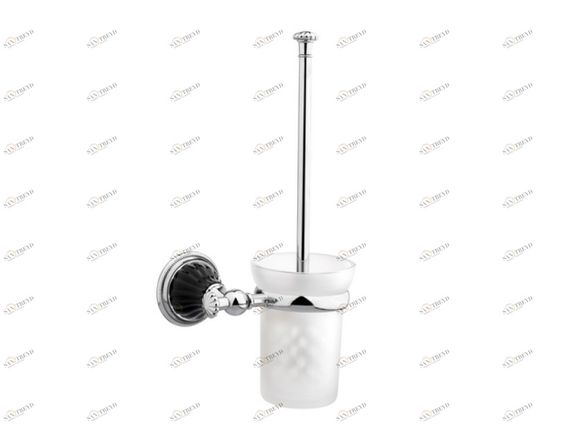 233584.N000.50 Подставка для ершика из черного фарфора Яркий хром Mestre Artica