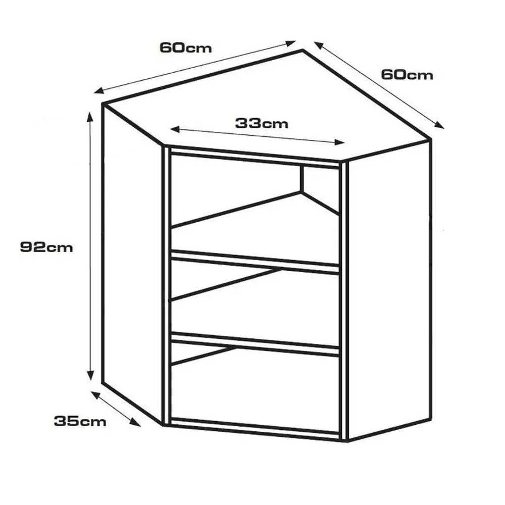 Каркас навесной угловой 60x92x60 см, ЛДСП, цвет белый 13252186 STLM-2119650 DELINIA  - Вид №5