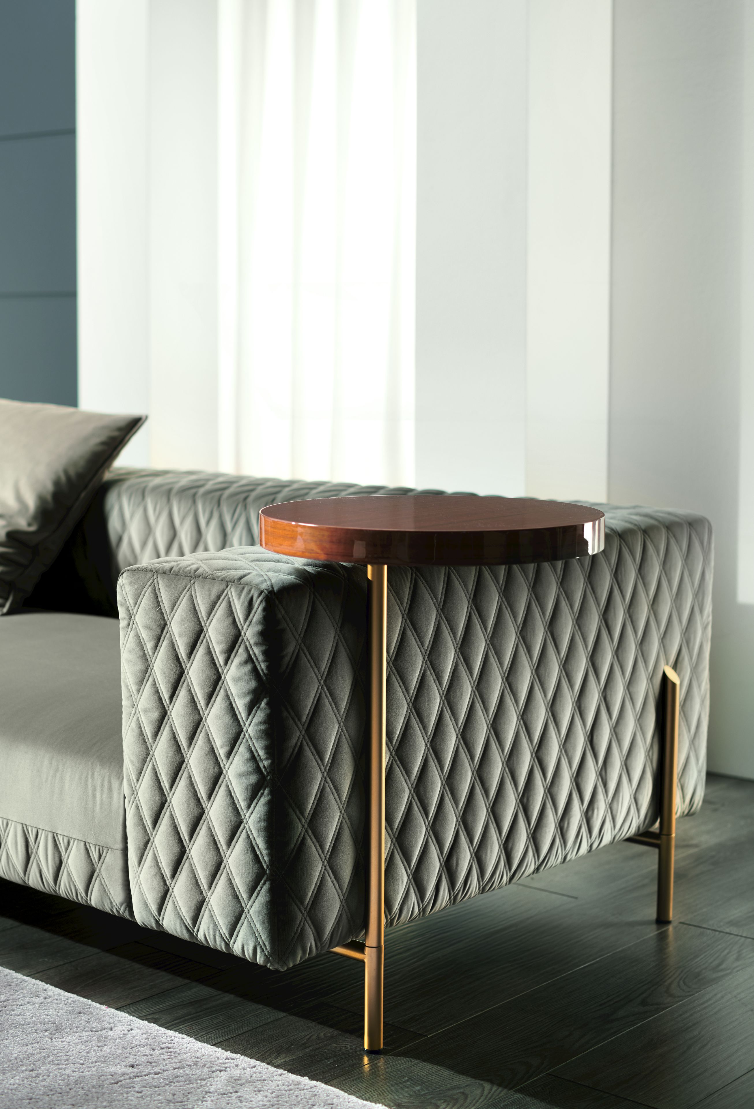 Бархатный диван с полуостровом Former In Italia Brera Plus ARCH-00067887 - Вид №1