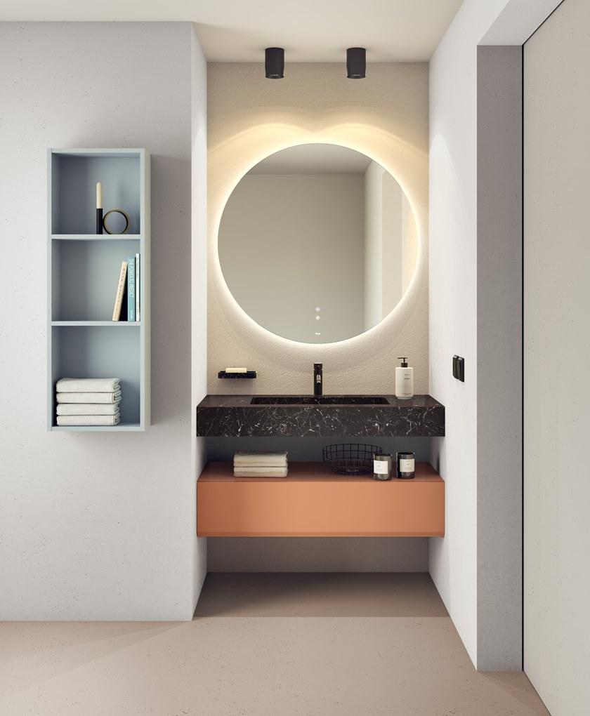 Fiora Настенная тумба под умывальник из полиуретана с ящиками Making sun-id-1515711 - Вид №3