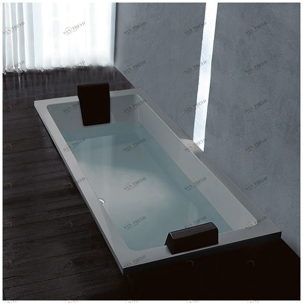 Ванна Gruppo treesse Quadra 180 V0780-SX-SE серая прямоугольная встроенная левая V0780SXSE