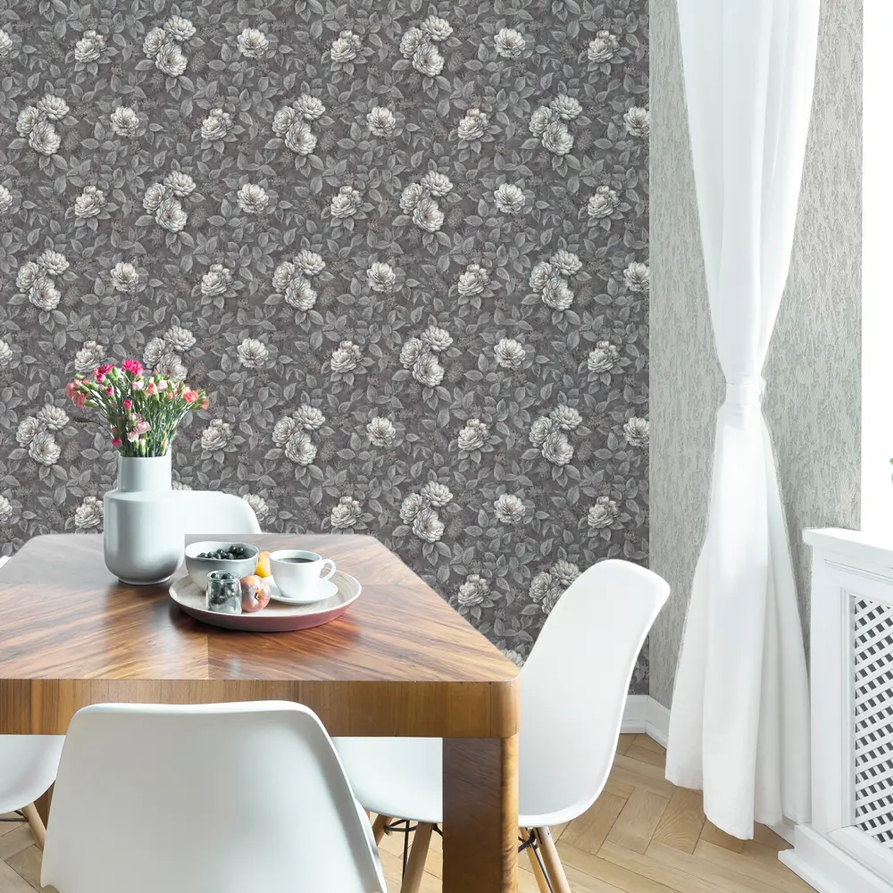 Обои флизелиновые Московская обойная фабрика Жардин графит 1.06x10.05 м 4164-9 STLM-2167144 - Вид №3