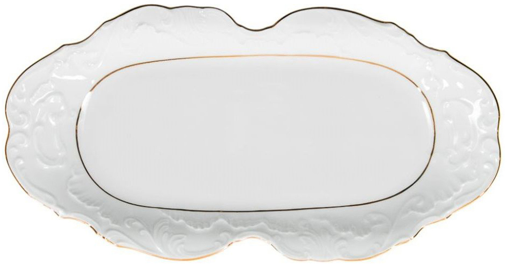 91000106 Блюдо сервировочное 230422 23x36 см фарфор цвет белый Rococo STLM-0432849 CMIELOW