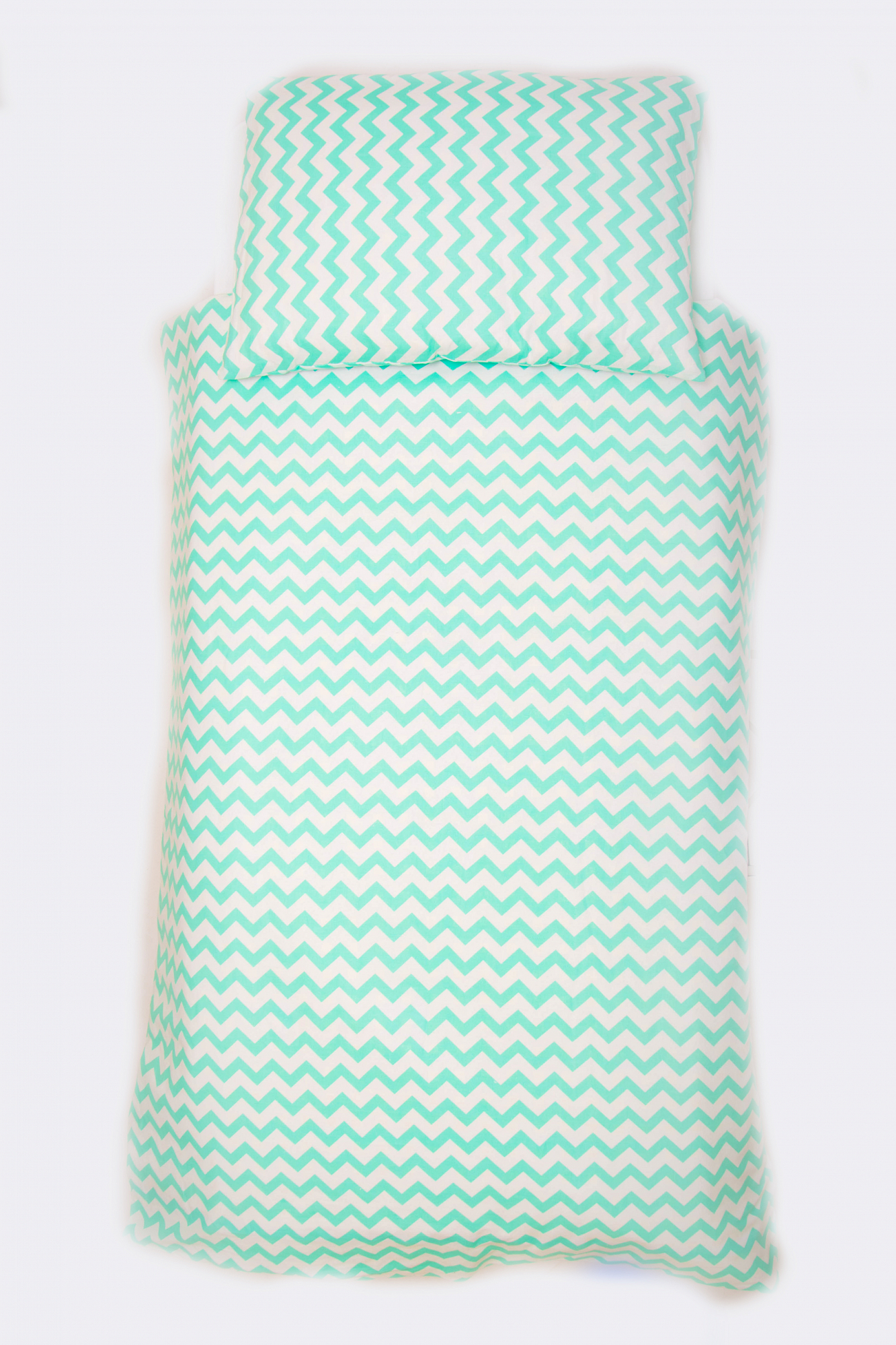 Детское постельное белье "Зигзаги" мятное БЕЛЬМАРКО  327403 Голубой Santreyd  - Вид №2