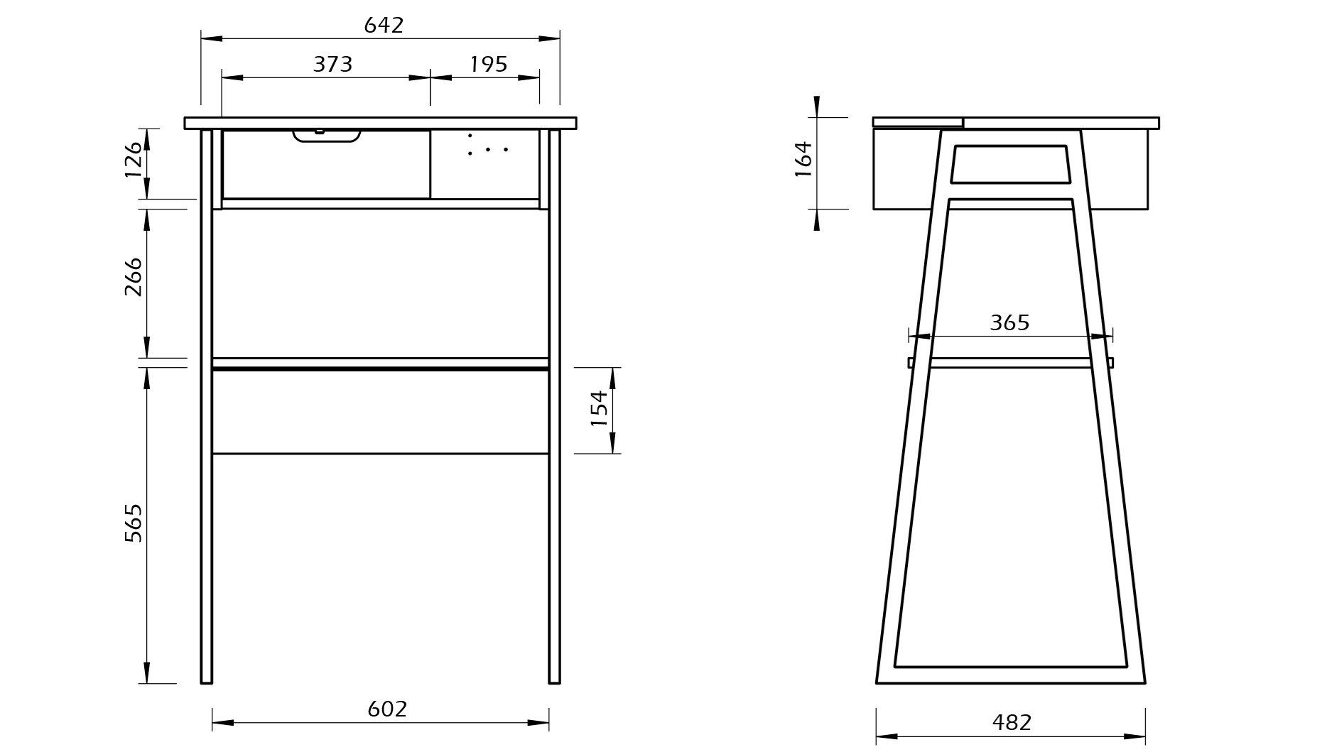 PC MDF письменный стол с ящиками TemaHome SPACE ARCH-00105728 - Вид №12