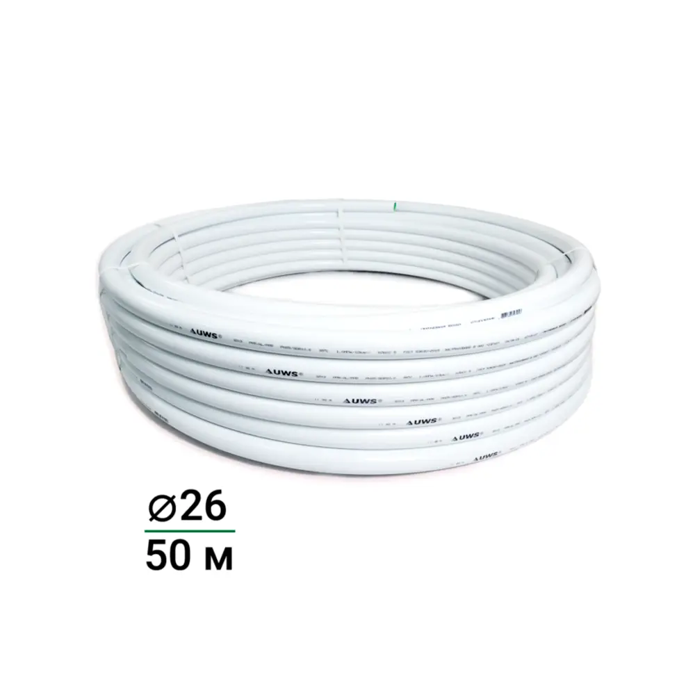 Труба металлопластиковая UWS Pro Pert-Al-Pert 26x2 мм 1 м на отрез бухта 50 м STLM-2031229