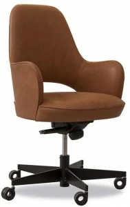 BAXTER Кожаное офисное кресло с регулируемой высотой на колесиках Colette