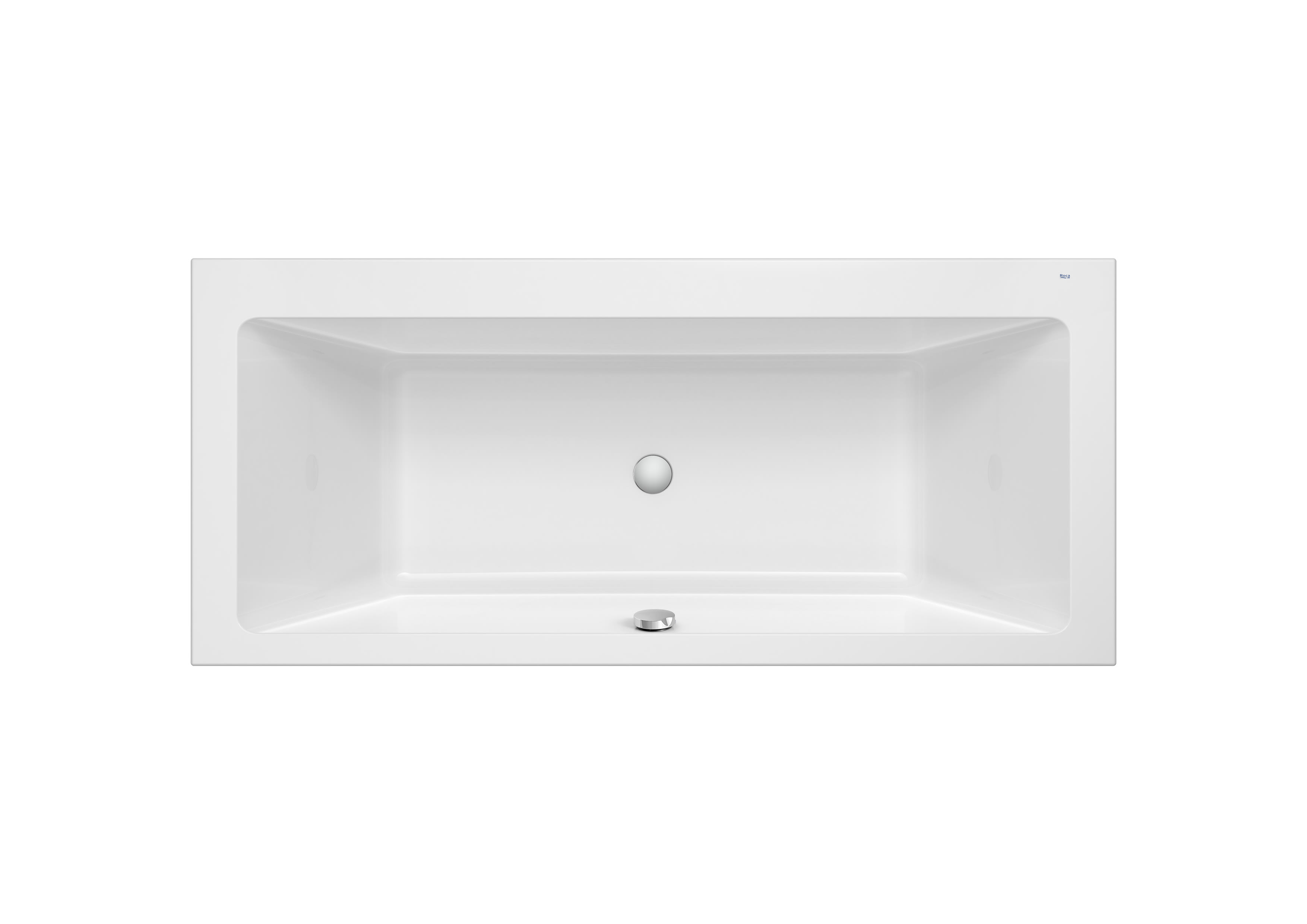 A248607001 Двухместная прямоугольная акриловая ванна с гидромассажем Total и сливным комплектом ROCA Vythos  - Вид №1