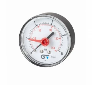 GENEBRE 3826 006 Манометр Ø 63, красный индекс, задний штуцер