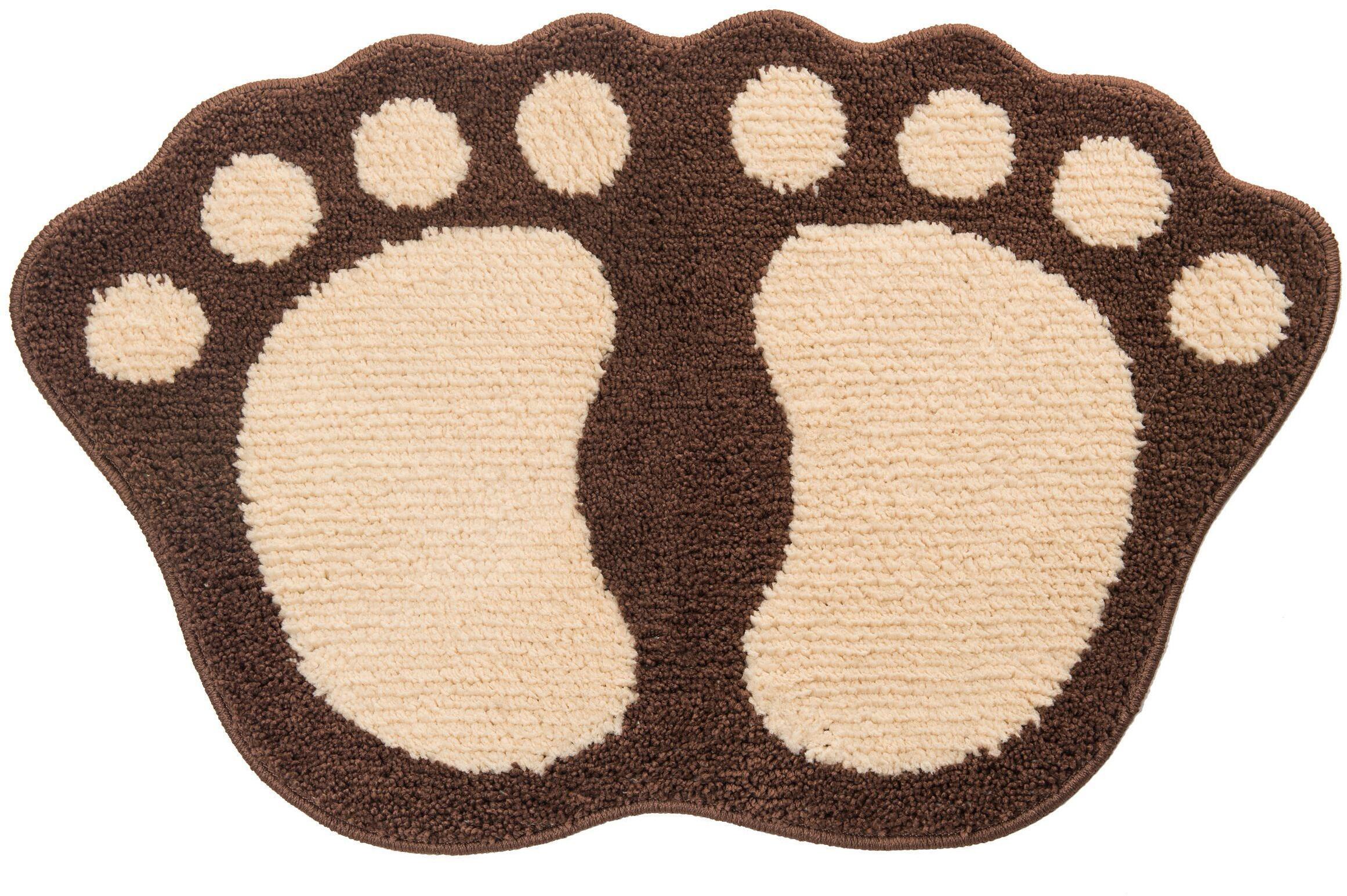 90081469 Коврик для ванной 703809 80х50 см ЛАПКИ MICROFIBER STLM-0105163 SHAHINTEX