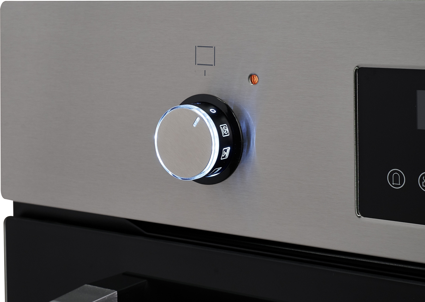 EOA 29 PDX 59.5х59.5x61 см, 58л, 9 режимов, утапливаемые переключатели, дисплей, электронное управление с сенсорными кнопками, гриль, конвекция, нержавеющая сталь/черное стекло Weissgauff Santreyd  - Вид №3