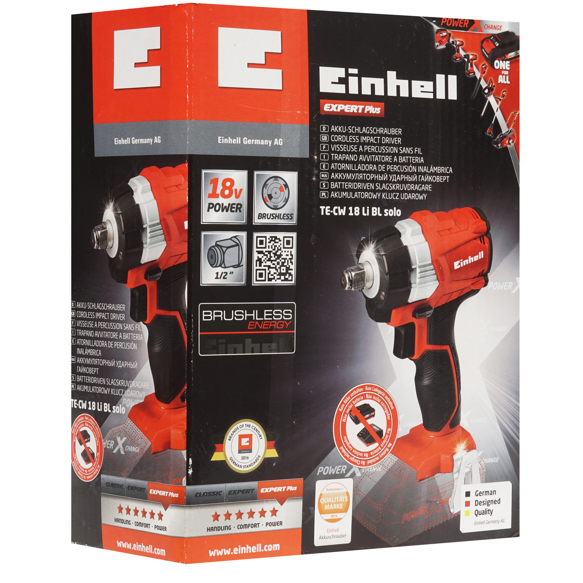 Гайковерт Einhell PXC TE-CW 18 Li BL Power X Change 18V  , Без ЗУ, Без АКБ 8119172 STDN-0002539 - Вид №6