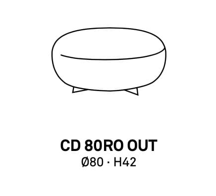 Ткань круглый сад пуфик True Design Code Out ARCH-00138872 - Вид №12