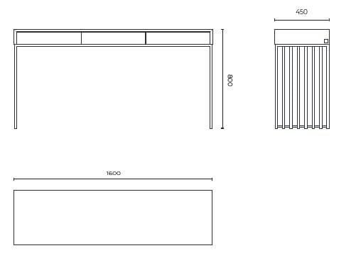 Прямоугольная консоль из шпона Stylish Club His &amp ARCH-00116200 - Вид №13