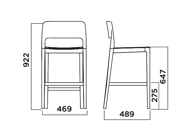 Высокий стул из полипропилена со спинкой Infiniti Settesusette ARCH-00135508 - Вид №2