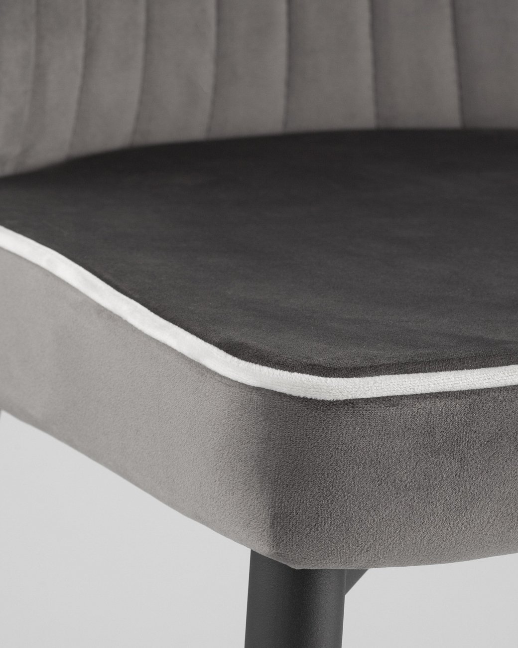 Стул со спинкой антрацитовый "Лоренс" STOOL GROUP ДИЗАЙНЕРСКИЕ, ИНТЕРЬЕРНЫЕ 00-3946149 Серый  - Вид №8