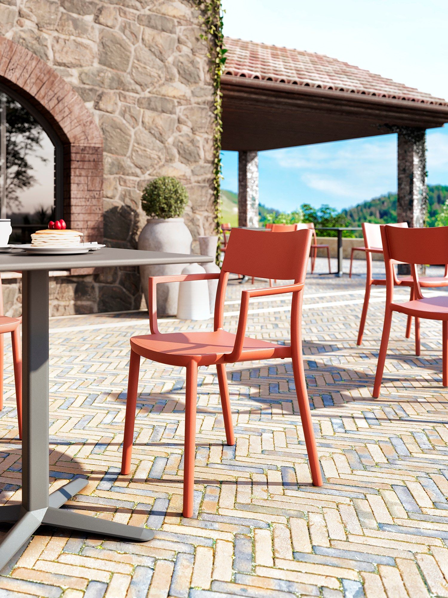 Штабелируемый стул из инженерного пластика с подлокотниками GABER TO-ME B ARCH-00134425 - Вид №3