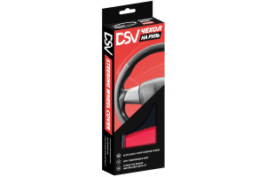 16499019 Чехол на руль Black+Red неопрен, с перфорированными вставками R99306B DSV