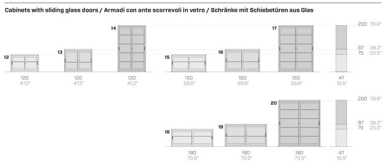 Fantin Офисный шкаф с раздвижными стеклянными дверцами Classic sun-id-1372839 - Вид №2