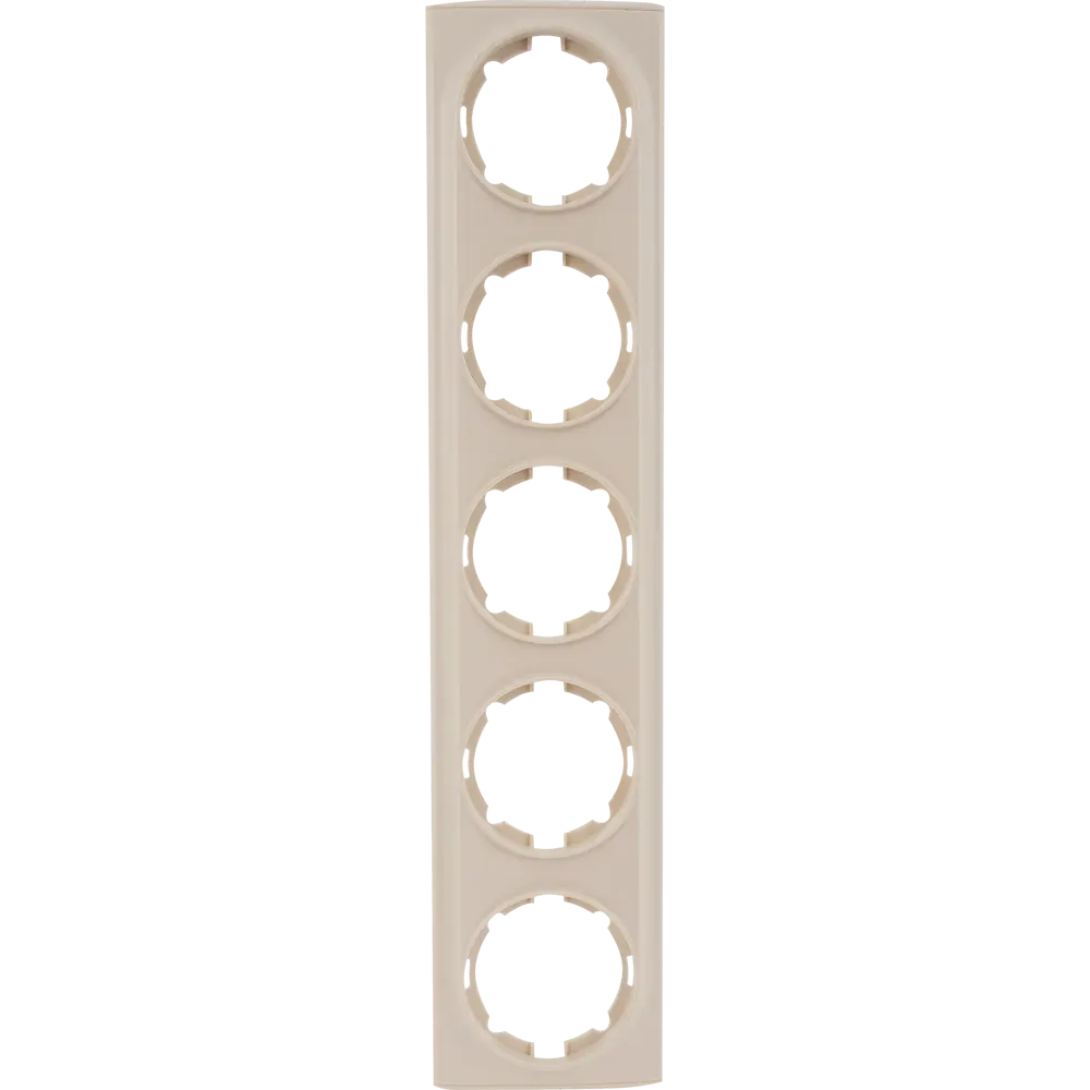 Рамка OneKeyElectro Florence на 5 постов в бежевом цвете 82127003 STLM-0019888