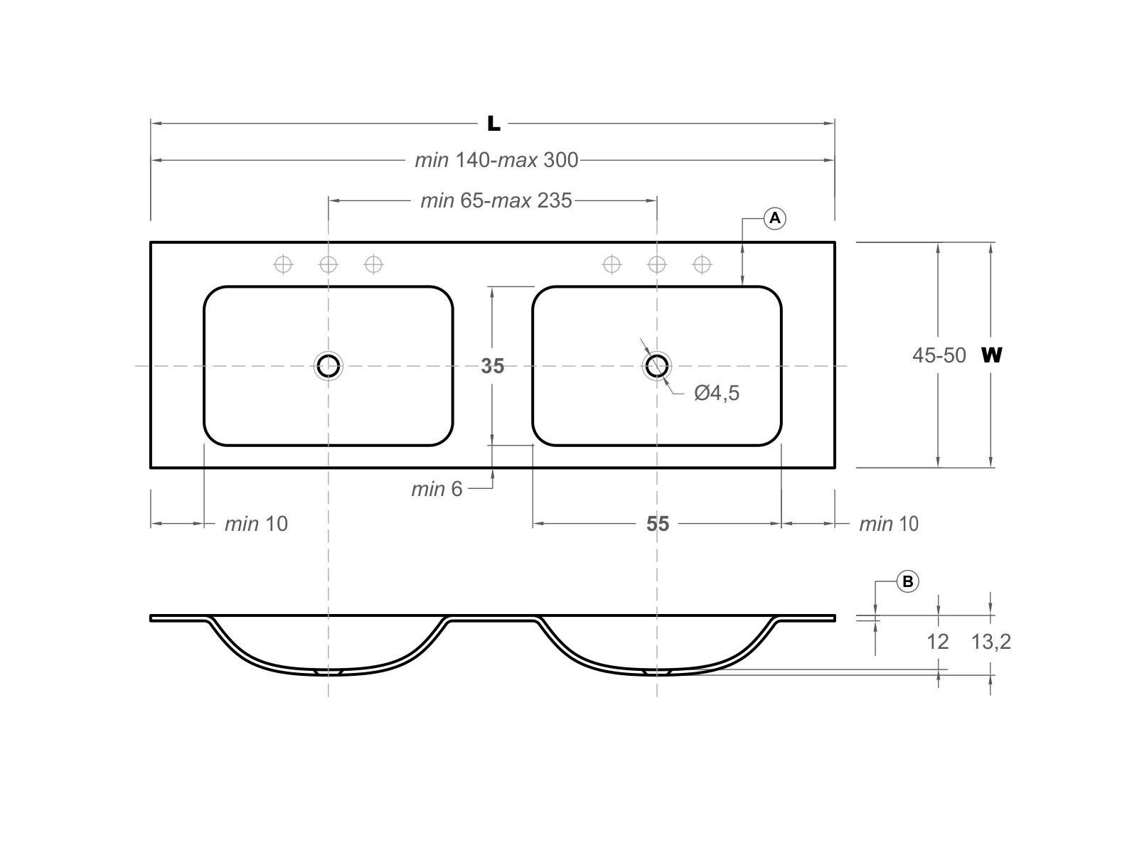Столешница со встроенной раковиной Inbani D1 ARCH-00039183 - Вид №3